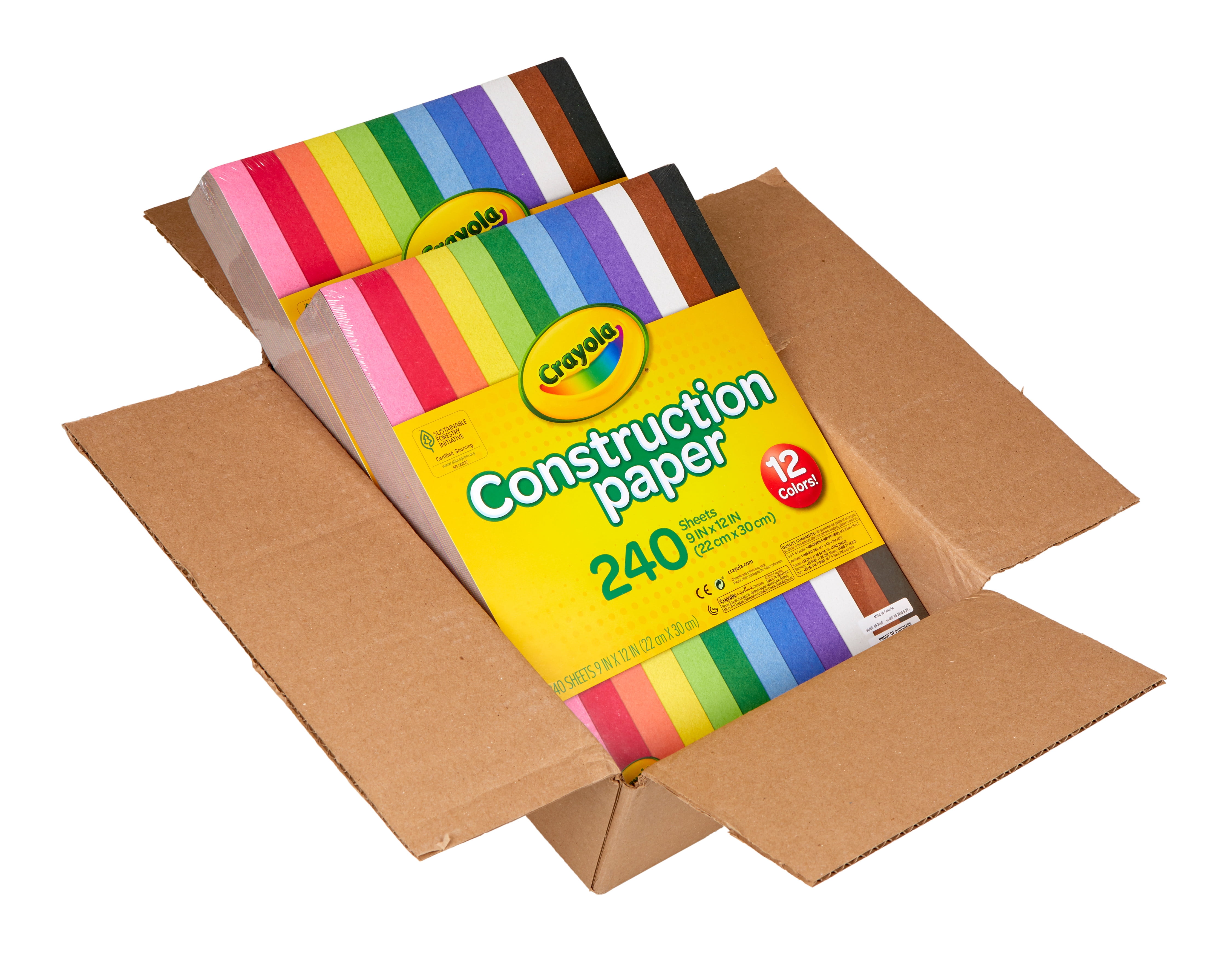 Crayola 240-sheet Construction Paper 12-color : Target