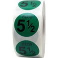 thumbnail image 1 of Autocollants Verts Taille de Chaussure 5 1/2 0.75 Pouces Pouce Rond Lot de 500, 1 of 1