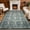Green, variant on Area Rug 9x12, Washable Vintage Boho Rug, Low-Pile Non-Slip Stain Resistant Carpet for Living Room, Bedroom, Dining Room, Kids Nursery, Red