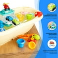 thumbnail image 2 of uToyz Ferry Boat Bath Toy Set 17-Piece Toddler Water Play Set, 2 of 7