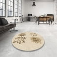 thumbnail image 4 of Ahgly Company Tapis d'Intérieur Lavable en Machine Carré Transitionnel Pérun Brun, 7 Pieds Carré, 4 of 7