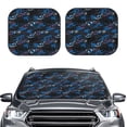 thumbnail image 2 of Windshield Sun Shade, Blue Sports Car Foldable Car Sun Shade Windshield For Front, 2 Pieces, 2 of 4