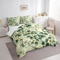 thumbnail image 3 of Manfei Girls Chic Floral Blossoms 7 Pieces Bedding Comforter Set,Spring Graden Full Bedding Set Lightweight,Green White Fitted Sheet Flat Sheet,Breathable Home Decor, 3 of 8
