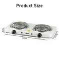 thumbnail image 6 of ACDANC 2000W Dual Burner Electric Stove,Efficient Electric Stove,Hot Plate,White, 6 of 6