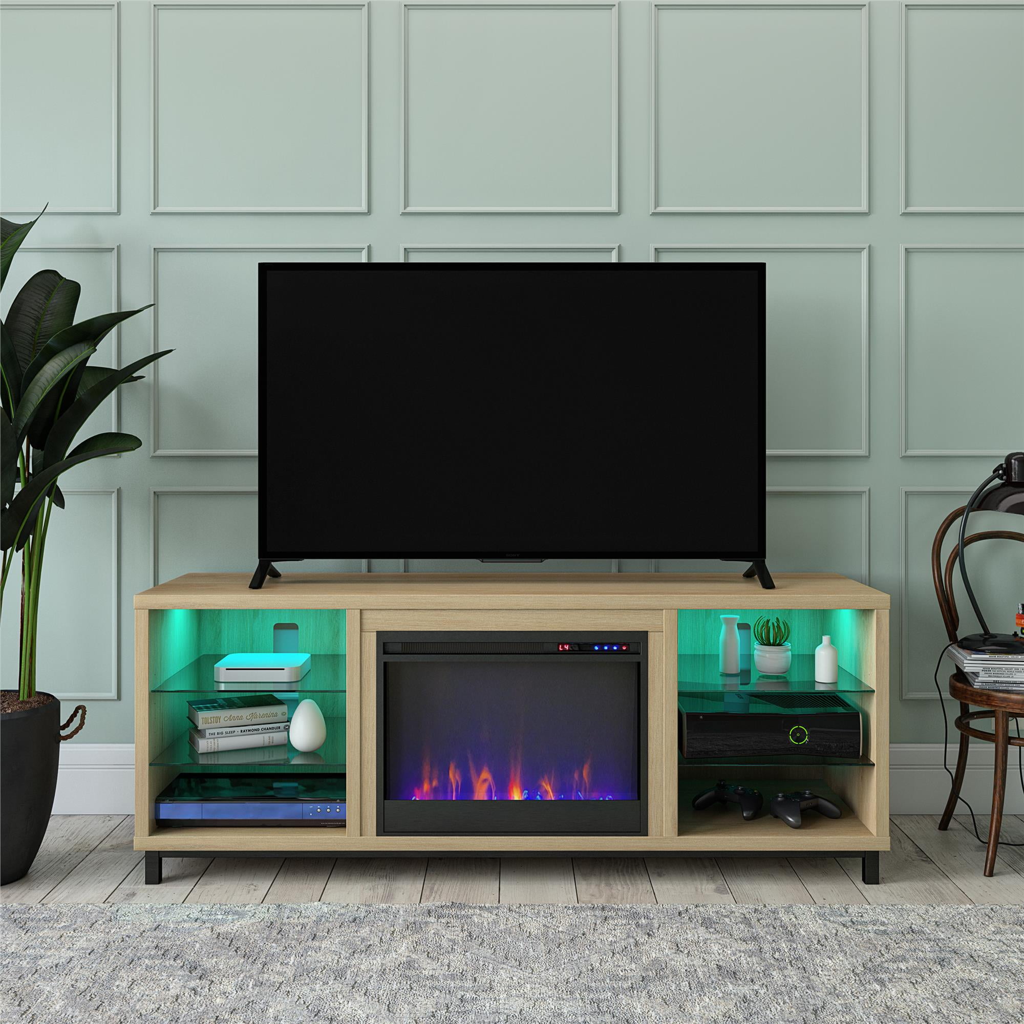 Lumina fireplace tv stand managewest