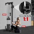 thumbnail image 3 of Mikolo Cable Crossover Machine, Lat Pull Down Machine with 210LBS Weight Stack, Wall Mounted Pulley Tower with 33 Positions Dual Pulley System, Lat Pulldown Cable Training Home Gym Fitness Equipment, 3 of 9