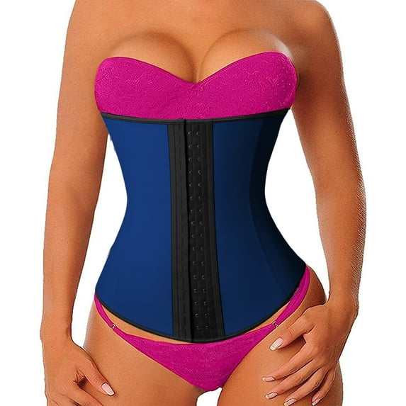 QRIC Waist Trainer for Women Underbust Latex Sport Girdle Corsets Cincher Hourglass Body Shaper