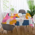 thumbnail image 5 of Yayeee Tablecloths for Rectangular Tables 54 x 54 inch Party Table Cover, Art Geometric, 5 of 6