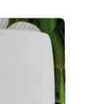 thumbnail image 3 of Ambesonne Spa Fitted Sheet, Orchids Stones Nature, Full Size, Black White and Green, 3 of 3