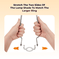thumbnail image 3 of Lamp Shade Harp Lamp Shade Holder,Lamp Shade Finials 8 9 10 11 12 inch Lamp Shade Harp 1PC, Adjustable Lamp Harp Kit,Fit both Standard Lamp Rod and E14 E26 E27 Light Base UNO Fitter Adapter Converter, 3 of 10