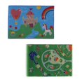 thumbnail image 1 of Muebles De Alfombra De 1/12 Mini Decoración De Alfombras Para Sala De , Dormitorio - Paquete De 2 (castillo + Parque) perfke Alfombra en miniatura de la casa de muñecas, 1 of 9