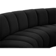 thumbnail image 5 of Maklaine Contemporary Black Boucle Fabric 2pc. Modular Sectional, 5 of 11