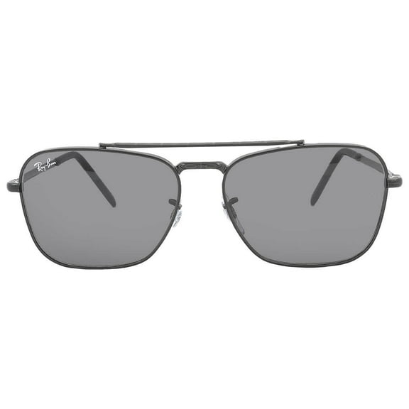 Ray Ban New Caravan Dark Gray Rectangular Unisex Sunglasses RB3636 002/B1 58