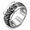 Silver, variant on Men’s Dragon Spinner Ring, Stainless Steel Rotating Band, Raised Details, Sizes 7–11, Gift for Him