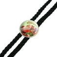thumbnail image 2 of Christmas Holiday Here Comes Santa Claus Graphic Western Southwest Cowboy Necktie Bow Bolo Tie, 2 of 4