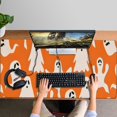 thumbnail image 4 of Long Mouse Pads for Desk,Orange Halloween Ghosts Desk Mats on Top Of Desks, Desk Mouse Pad Extra Large with 3mm Non-Slip Base and Stitched Edge for Gaming,Office,Work,Home 47.3x23.6in, 4 of 5