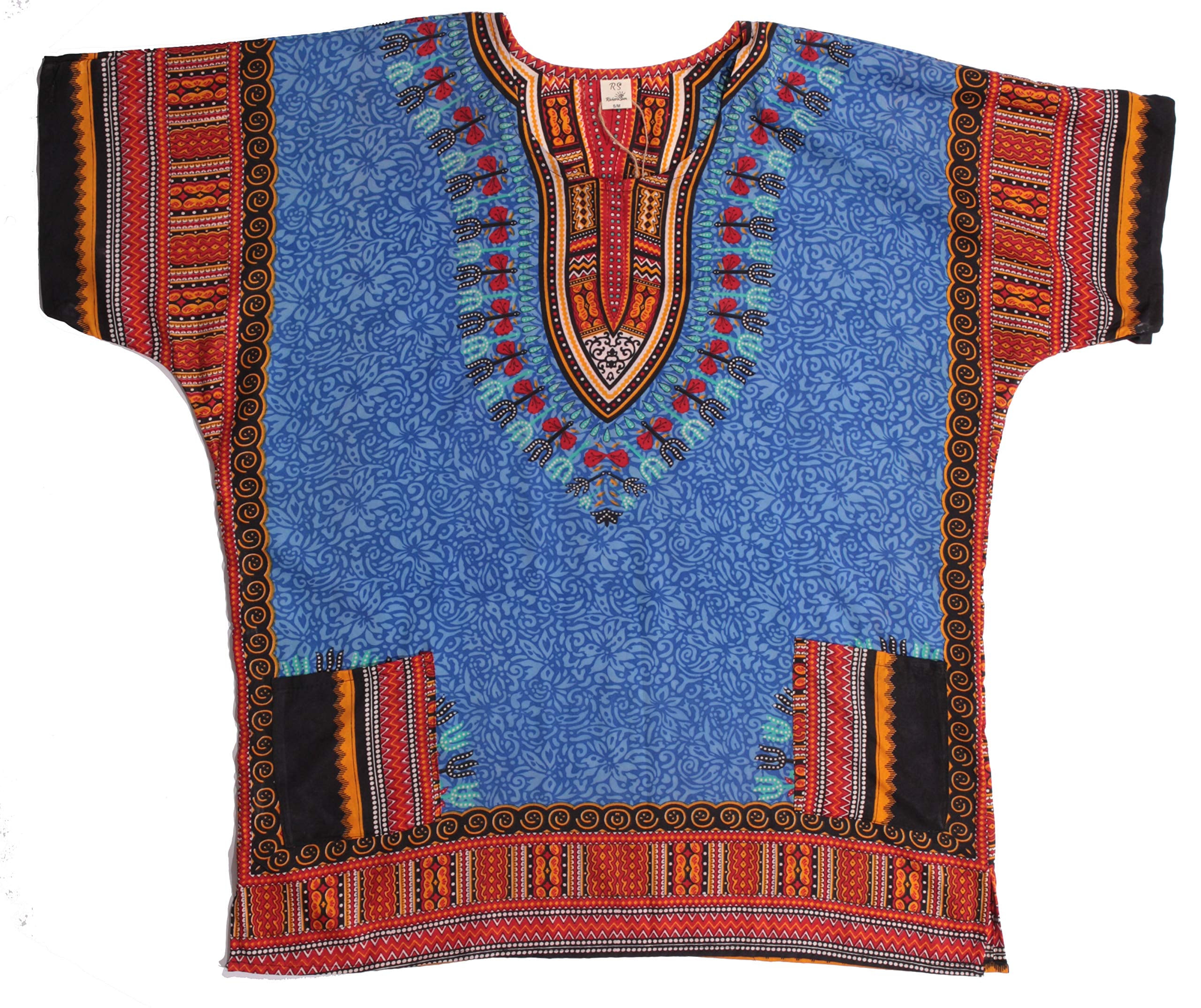Riviera Sun Dashiki Shirt for Men with Pockets African Tribal Print ...