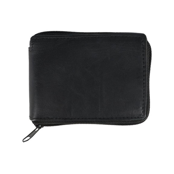 CTM  Lambskin Leather Zip Around Wallet (Men)