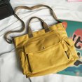 thumbnail image 2 of Stylago Women Canvas Tote Purses Students Button Crossbody Bag Adjustable Strap Shoulder Bags for Ladies Travel Shopping Camping Yellow, 2 of 5
