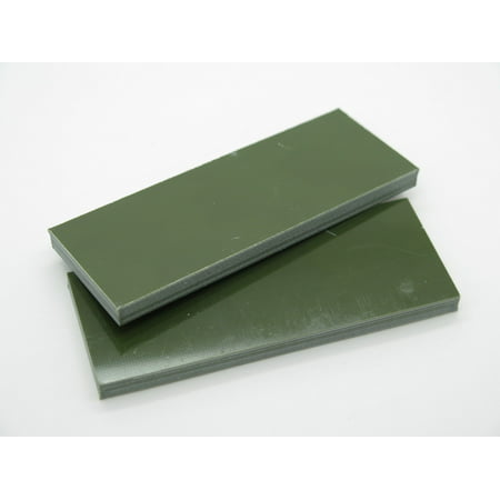 2 pcs G10 1/4 OLIVE OD GREEN SCALE SLAB KNIFE MAKING HANDLE MATERIAL (Best Knife Scale Material)