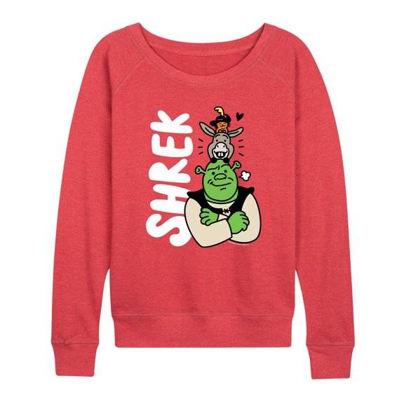 Shrek - Stacked Characters - Women's Lightweight French Terry Pullover