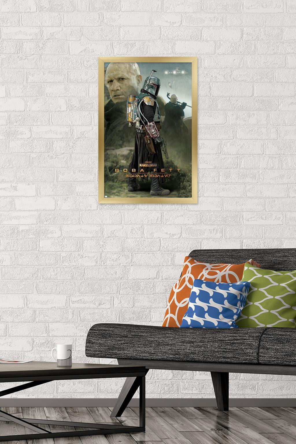 Star Wars: The Mandalorian Season 2 - Boba Fett Wall Poster, 14.725" x 22.375", Framed