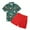 Green, variant on Generic Christmas Clothes Toddler Kids Baby Boy Santa Deer Print Short Sleeve T Shirt Red Shorts Gentleman Suit Xmas 2pcs Outfits Set（12-18 Months Green）