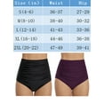 thumbnail image 2 of Csndyce Sexy High Waisted Tummy Control Swimwear Bottoms Retro Ruched Bikini Adult Female, 2 of 5