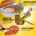 thumbnail image 6 of Deco Chef 12-Piece Stainless Steel Kitchen Knife Set with Full Tang High Grade Blades and Wooden Storage Block, Sharpening Manual Included, 6 of 10