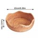 thumbnail image 3 of myvepuop Plato de frutas Cesta de pan de caña Cesta de frutas redonda Cuenco de almacenamiento de mimbre Cesta de servicio tejida natural Cuenco Organizador de mostrador de cocina Cesta decorativa A, 3 of 8