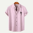 thumbnail image 2 of GHSOHS Mens Dress Shirts Elegant Golf Shirts for Men Purple Collar Shirts for Men Floral Shirts Button Down Tropical Holiday Beach Shirts Hawaiian Shirt Summer Beach Dress Shirts 4XL, 2 of 3
