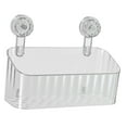 thumbnail image 4 of TISHITA Shower Basket Suction Cup Bathroom Organizer Wall Mounted Simple Shower Storage Rack Shower Shelf for Kitchen Apartment Toilet Clear L, 4 of 8