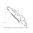 thumbnail image 2 of Bracelet à Charnière en Argent Sterling Poli Battement de Cœur, 2 of 4