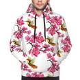 thumbnail image 4 of Hoodies for Men - Pink Magnolia Hummingbird Long Sleeve Comfrt Men'S Fashion Hoodies & Sweatshirts, Sweatshirts for Men Hoodies Pullover Clothing Clothes with Pouch, 4 of 7