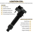 thumbnail image 4 of 6 Ignition coil+6 Spark Plug UF569 For Cadillac GMC Acadia Buick, 4 of 11