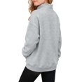thumbnail image 2 of Boys And Girls Quarter Zip Stand Collar Sweatshirt,Kids Autumn Winter Casual Windproof Warm Long Sleeve Sweatshirts, 2 of 5
