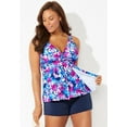 thumbnail image 4 of Swimsuits for All V-Neck Twist Tankini Set With Banded Short, 4 of 4