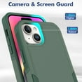 thumbnail image 5 of Decase Heavy-Duty Rugged Case for iPhone 15,Dual Layer Military Grade Drop Protection Anti-Fingerprint Anti-Scratch Hard Back Cover Silicone Bumper Shockproof Protective Case for iPhone 15,Darkgreen, 5 of 5