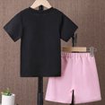 thumbnail image 4 of KPOPLK 6 12 18 24 Months 3T 4T 5T 6T 7T Toddler Boys Clothes Set Short Sleeve T-Shirt and Shorts Summer 2 PCS Outfit for 6M-3Y(7-8 Years,A), 4 of 4