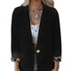 thumbnail image 3 of Chaqueta de oficina de mujer casual de leopardo de manga larga para trabajar chaqueta de cuello de solapa frontal abierta, 3 of 5