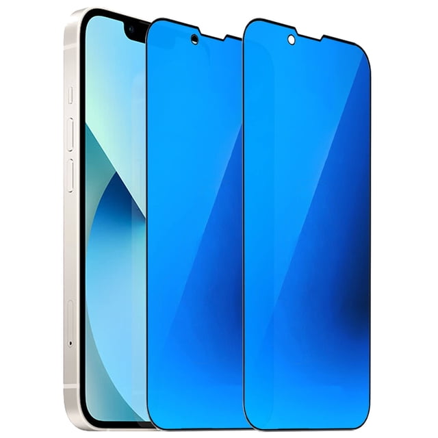 BWEDXEZ Paquete de 2 Protectores de Pantalla Antiluz Azul para iPhone 13/14/16e de 6,1"