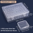 thumbnail image 2 of Caja Organizadora Cuentas, una Caja Transparente Grande con 30 Recipientes Almacenamiento Pequeños Plástico Transparente, Caja Almacenamiento Portátil para Manualidades, 2 of 5