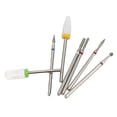 thumbnail image 1 of Brocas para quitar cutículas, 7 piezas Broca para uñas de cerámica y acero de tungsteno Broca para uñas de acero de tungsteno Altamente versátil, 1 of 8