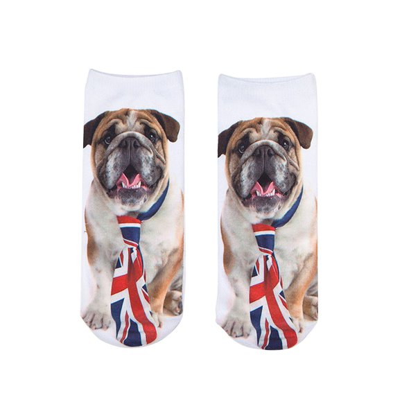 pitrice 3D Socks Women Men Socks Dogs Printed Harajuku Style Low Cut Ankle Socks