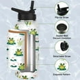 thumbnail image 5 of Frog Water Bottles with Straw, 32 Oz Insulated Stainless Steel Tumbler Cup Mug Frog Gifts for Women Girls Frog Lovers, 5 of 6