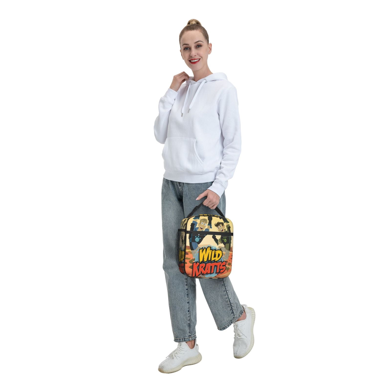 Wild Kratts Lunch Bag Insulated Portable Reusable Lunch Box With Zipper For Picnic Work Office Travel