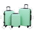 thumbnail image 4 of vidaXL Ensemble de Valises Rigides sur Roulettes 3 Pcs Menthe ABS, 4 of 5