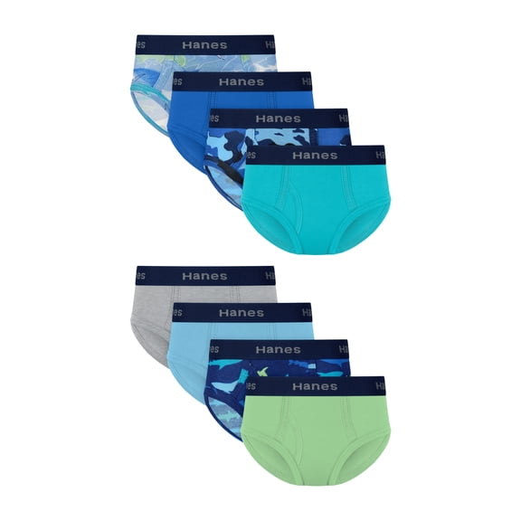 Hanes Infants/Toddlers Brief Underwear, Toddler Boys' Cotton Stretch Briefs