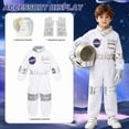 thumbnail image 4 of Marendyee Astronaut Costume for Kids Space Suit Cosmos Themed Role-Play Dress-Up for Toddlers with Helmet Accessories Clothes Career Day Cosplay for Children 6T 5-6Yreas, 4 of 18