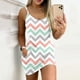thumbnail image 2 of Moda para mujer sin mangas gradiente flores impresas con bolsillo en la cintura vestido de verano con cuello en V Mini vestido de tirantes Pompotops ghjkhdj8507, 2 of 5